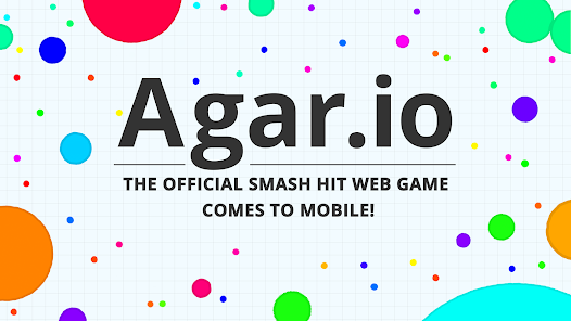 Agar.io arena with multiple cells growing and chasing each other