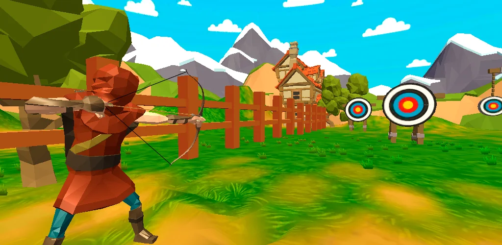 Archer aiming at targets in Archer Master 3D
