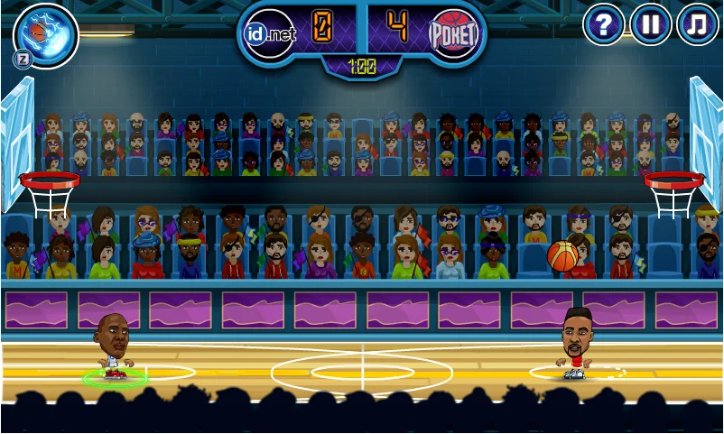 Basketball Legends advanced match situation with super shot pressure
