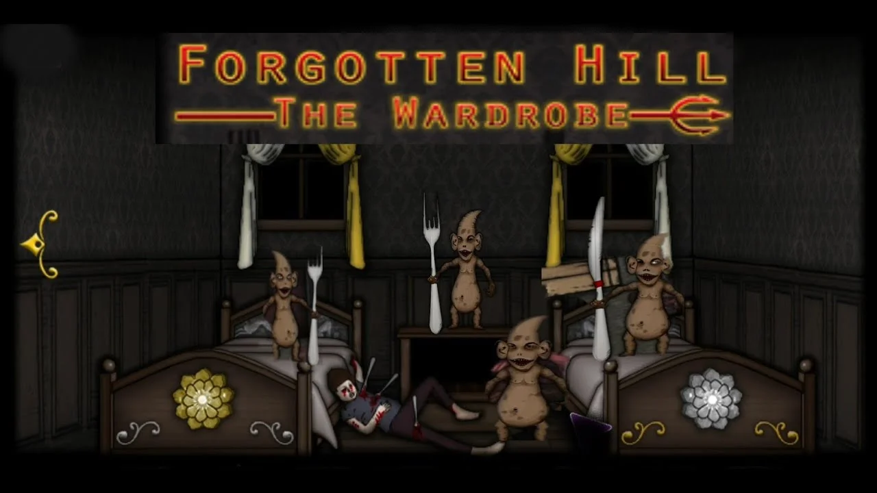 Forgotten Hill The Wardrobe puzzle room with cryptic symbols and inventory items