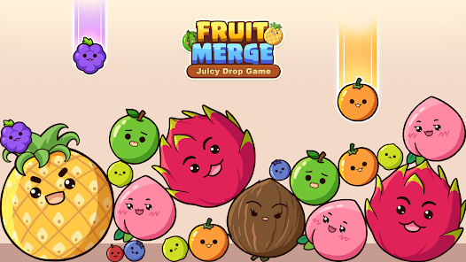 Fruit Merge board with stacked fruit and combo chain setup