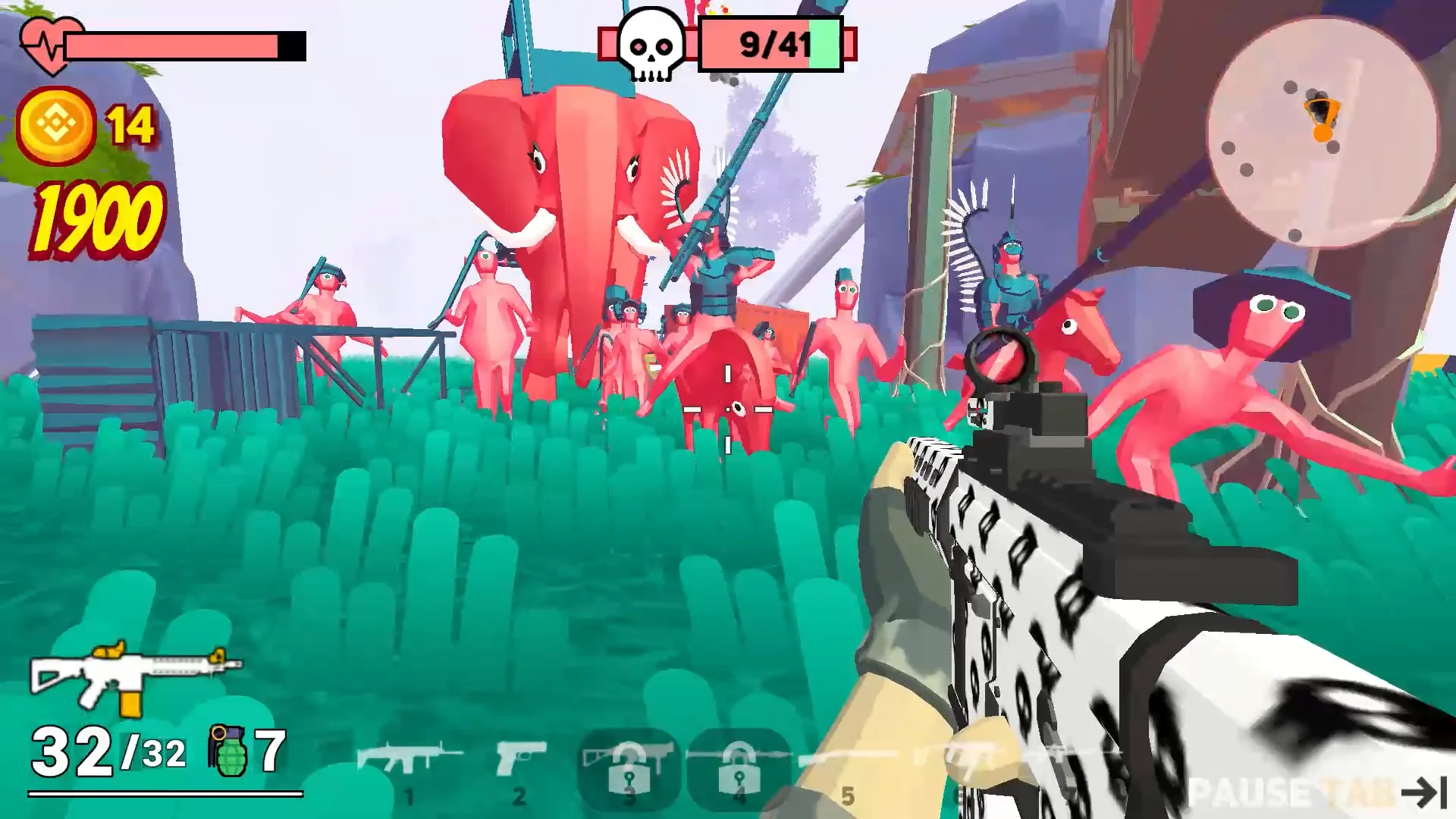 Funny Shooter 2 gameplay scene with core mechanics in action