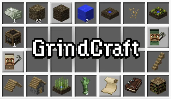 Grindcraft resource and crafting tabs in early progression