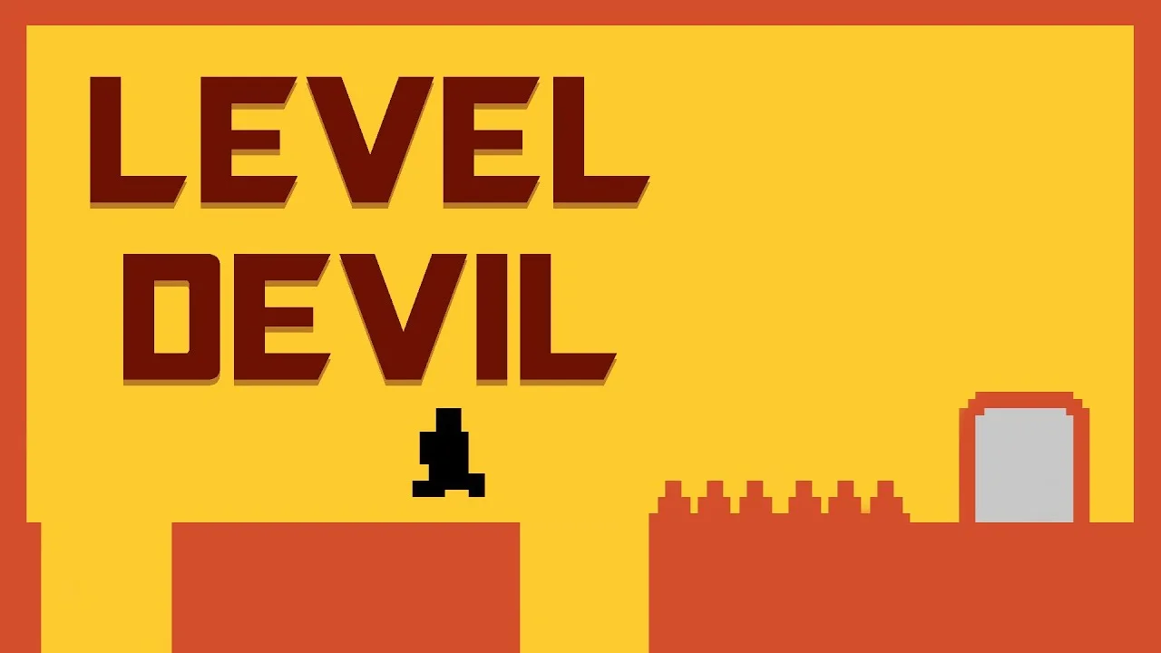 Level Devil level with fake-safe platforms and hidden traps