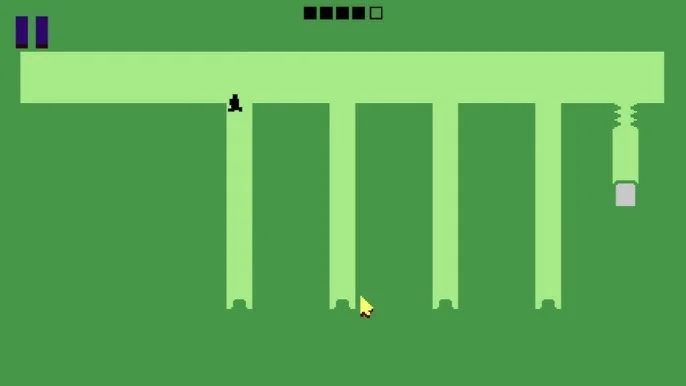 Level Devil advanced stage with control reversal and moving hazards