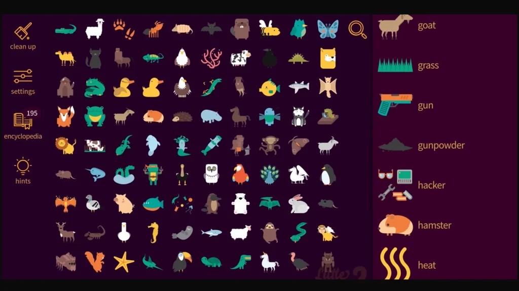 Little Alchemy 2 advanced encyclopedia progression view