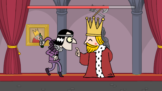 Murder gameplay showing assassin timing behind the king