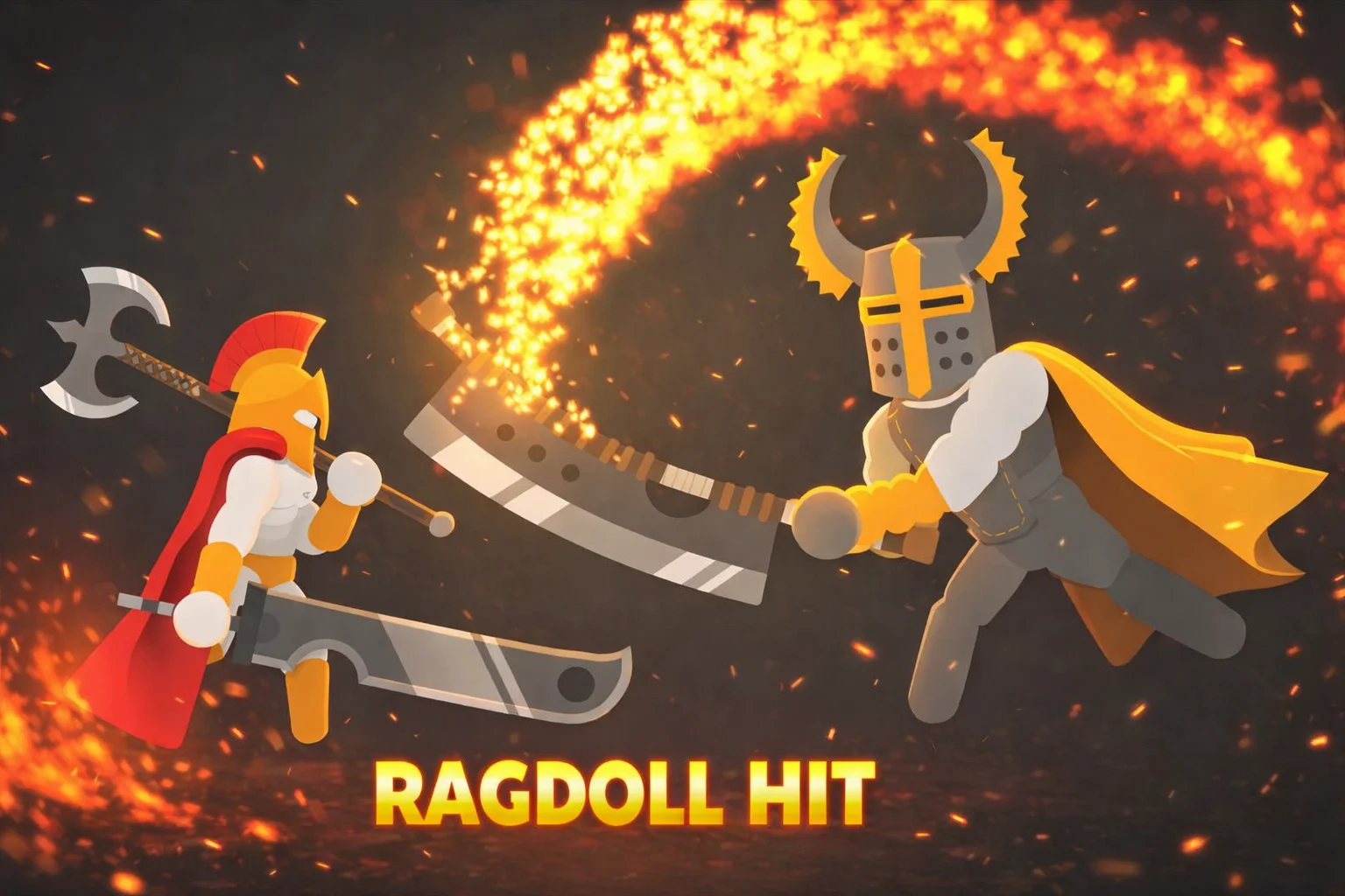 Ragdoll Hit arena fight with physics knockback