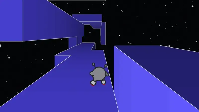 Run 2 advanced level with narrow routes and gravity-based wall running