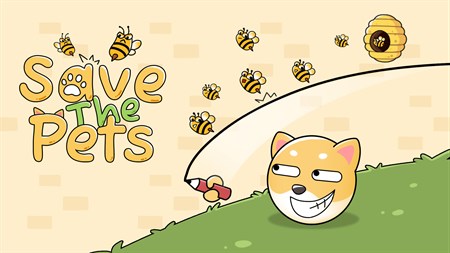 Save the Pets level with bees attacking a protected pet