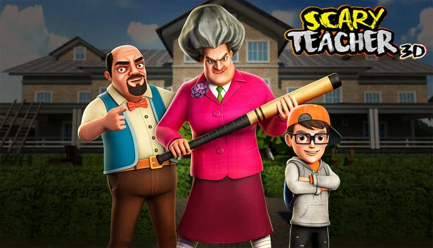 Scary Teacher 3D escaping Miss T after completing prank objective