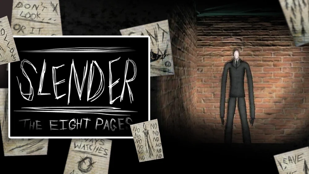 Slender: The Eight Pages encounter pressure and static effect in forest