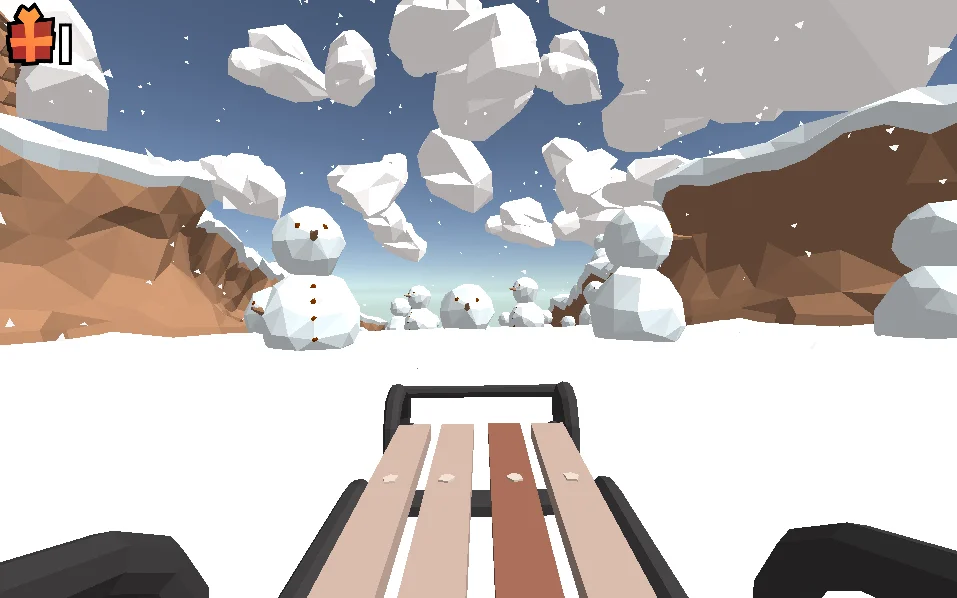 Snow Rider 3D advanced run with tight obstacle lanes and gift boxes