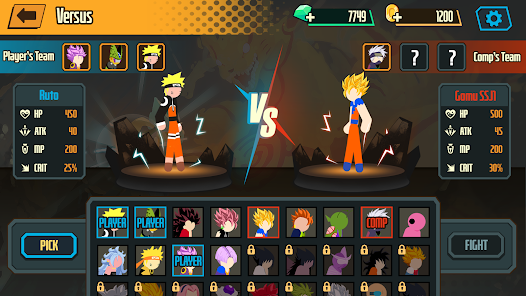 Stickman Dragon Fight character duel with combo effects