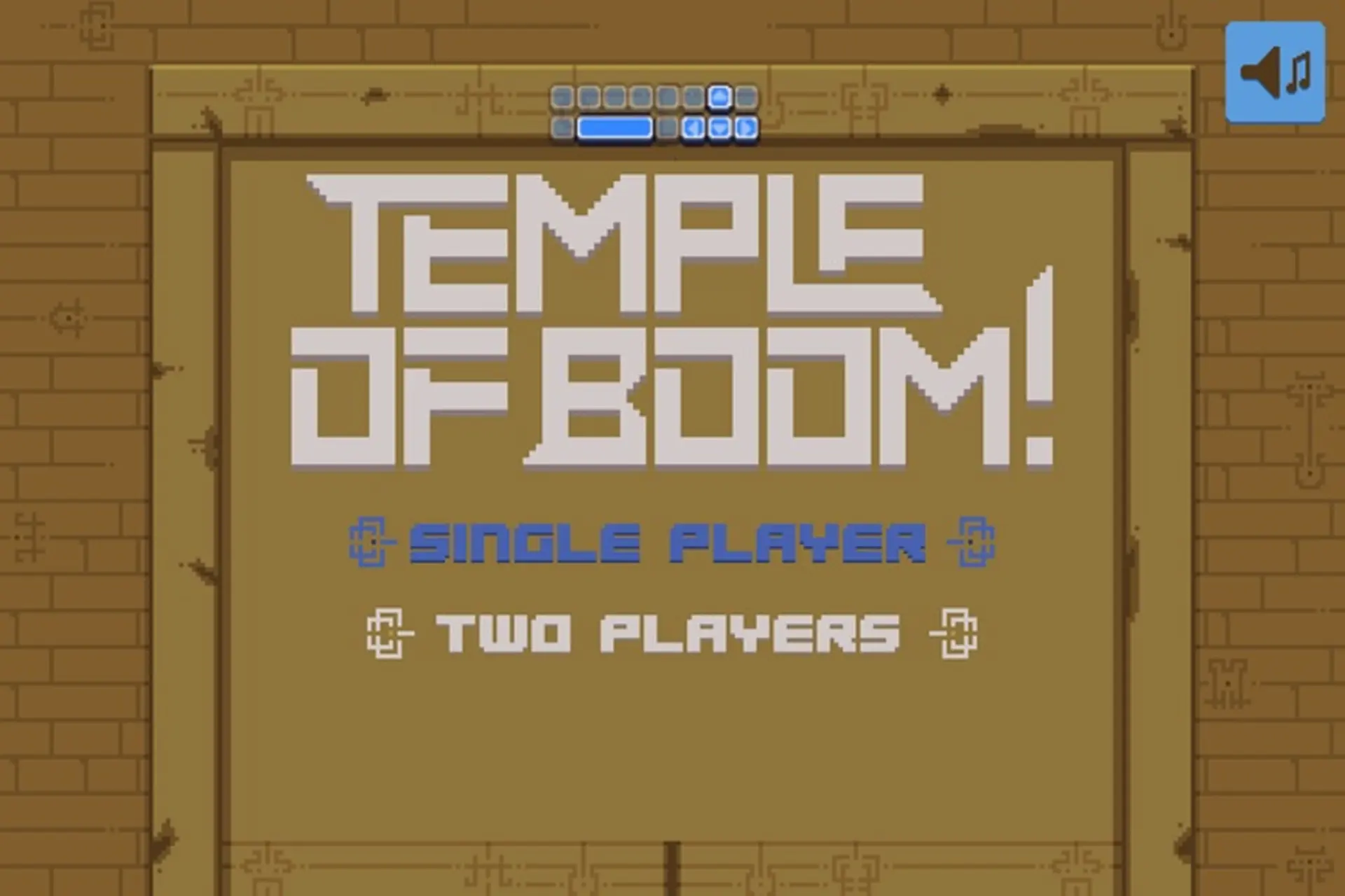 Temple of Boom two players shooting enemies in a stone temple room