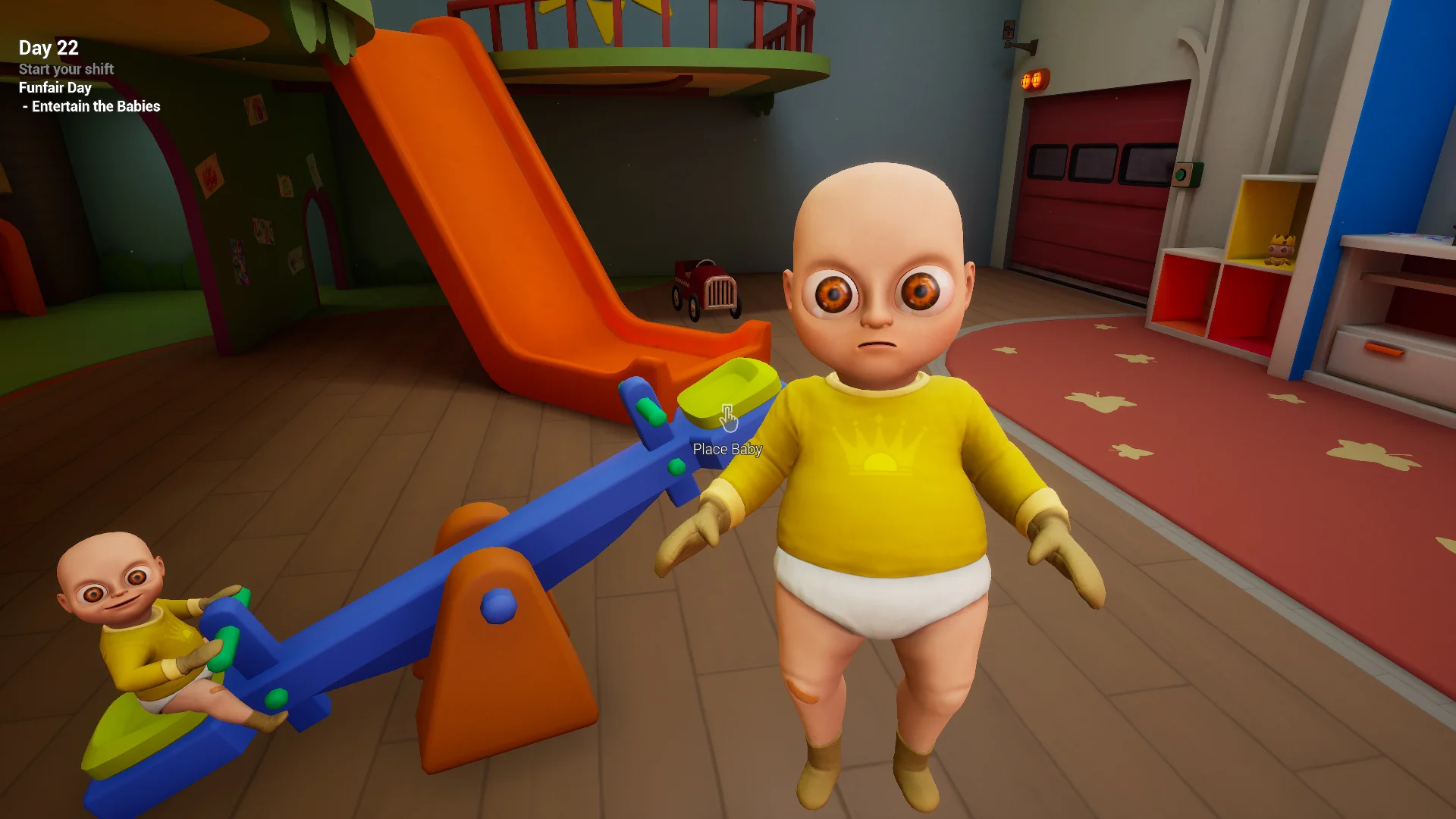 The Baby In Yellow babysitting tasks and night progression gameplay