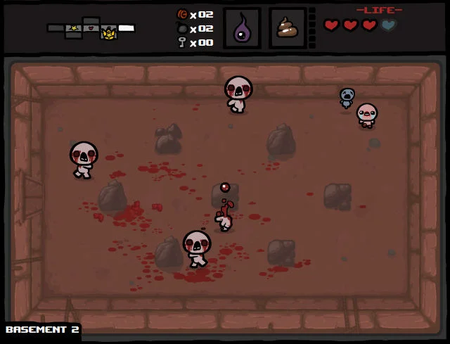 The Binding of Isaac boss battle and high-synergy run progression