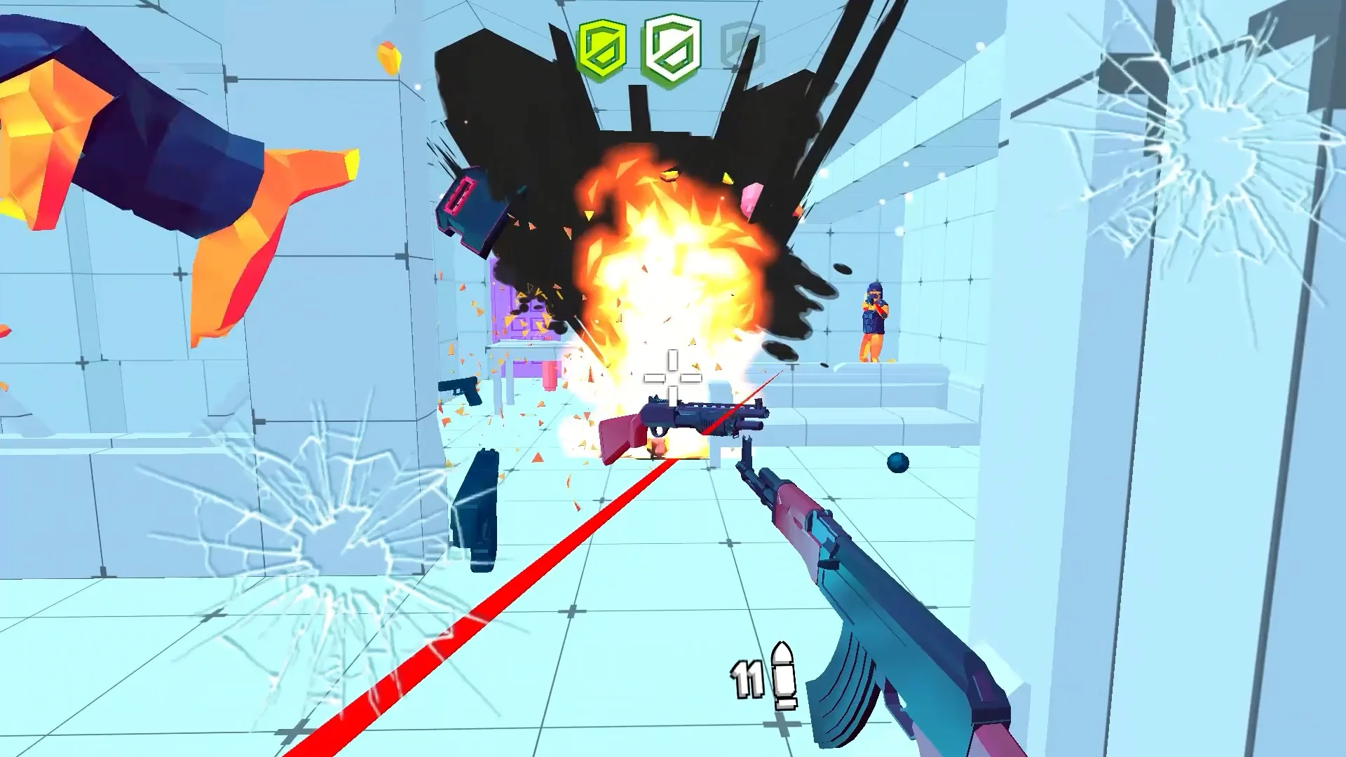 Time Shooter 3 gameplay scene with core mechanics in action